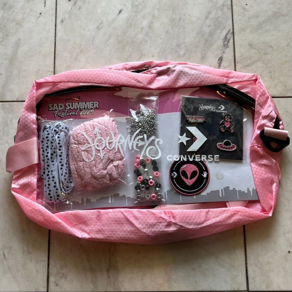 Sad Summer Fest 2024 Gift Bag - Pins/Patch/Lanyard/Laces/Beads